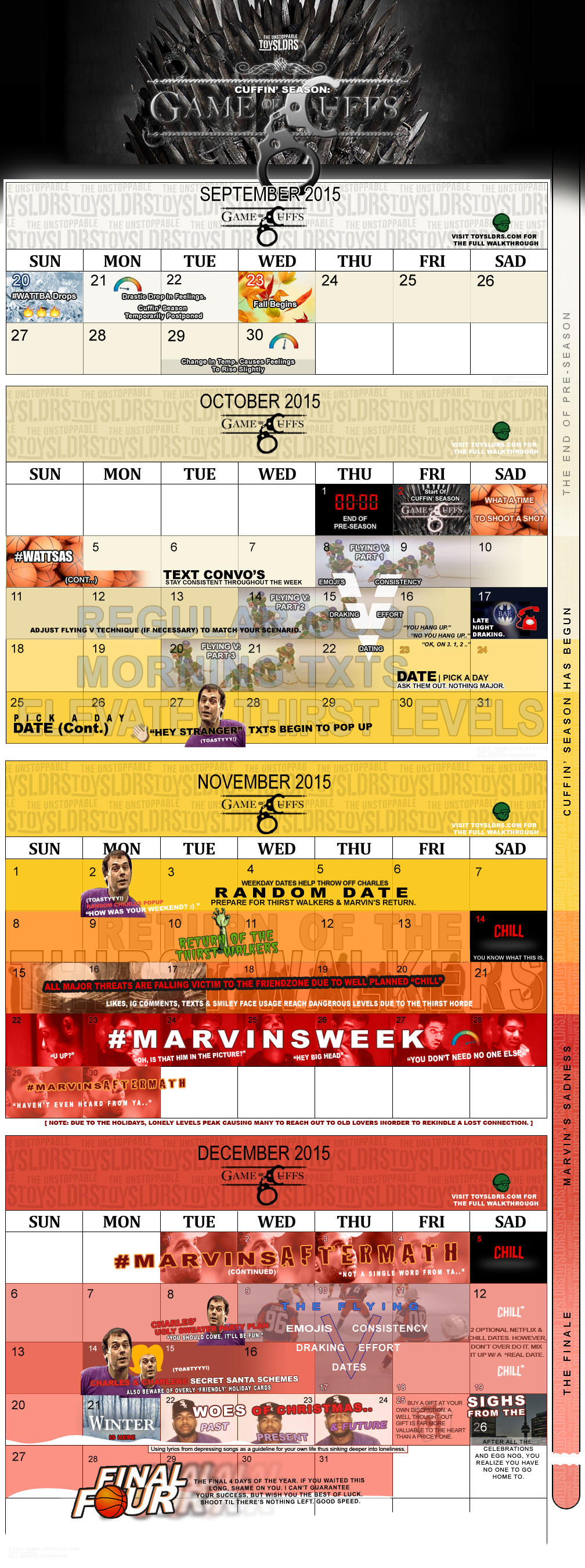 Cuffin Season Calendar 2015